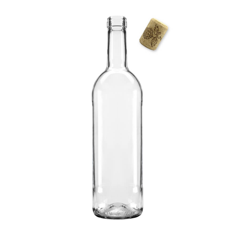 Bottiglia di vetro per vino 750ml 29cm bianca megamix.sk