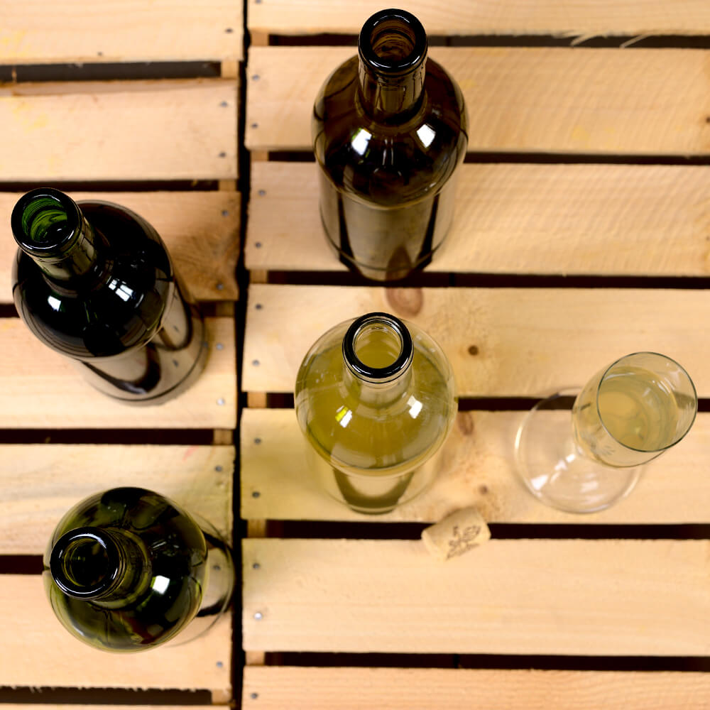 Bottiglia di vetro per vino 750ml 29cm verde megamix.sk