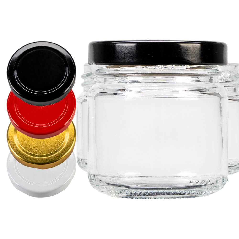 Contenitore in vetro barattolo 100ml 5cm con coperchio megamix.sk