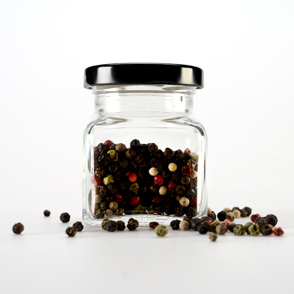 Contenitore di vetro barattolo 120ml 7cm con coperchio megamix.sk