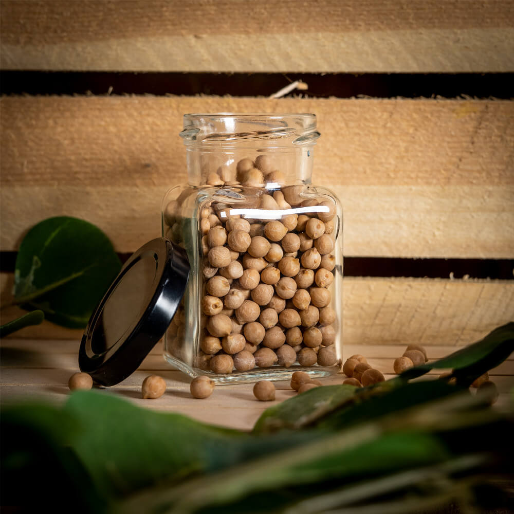 Contenitore di vetro barattolo 150ml 9cm con coperchio megamix.sk