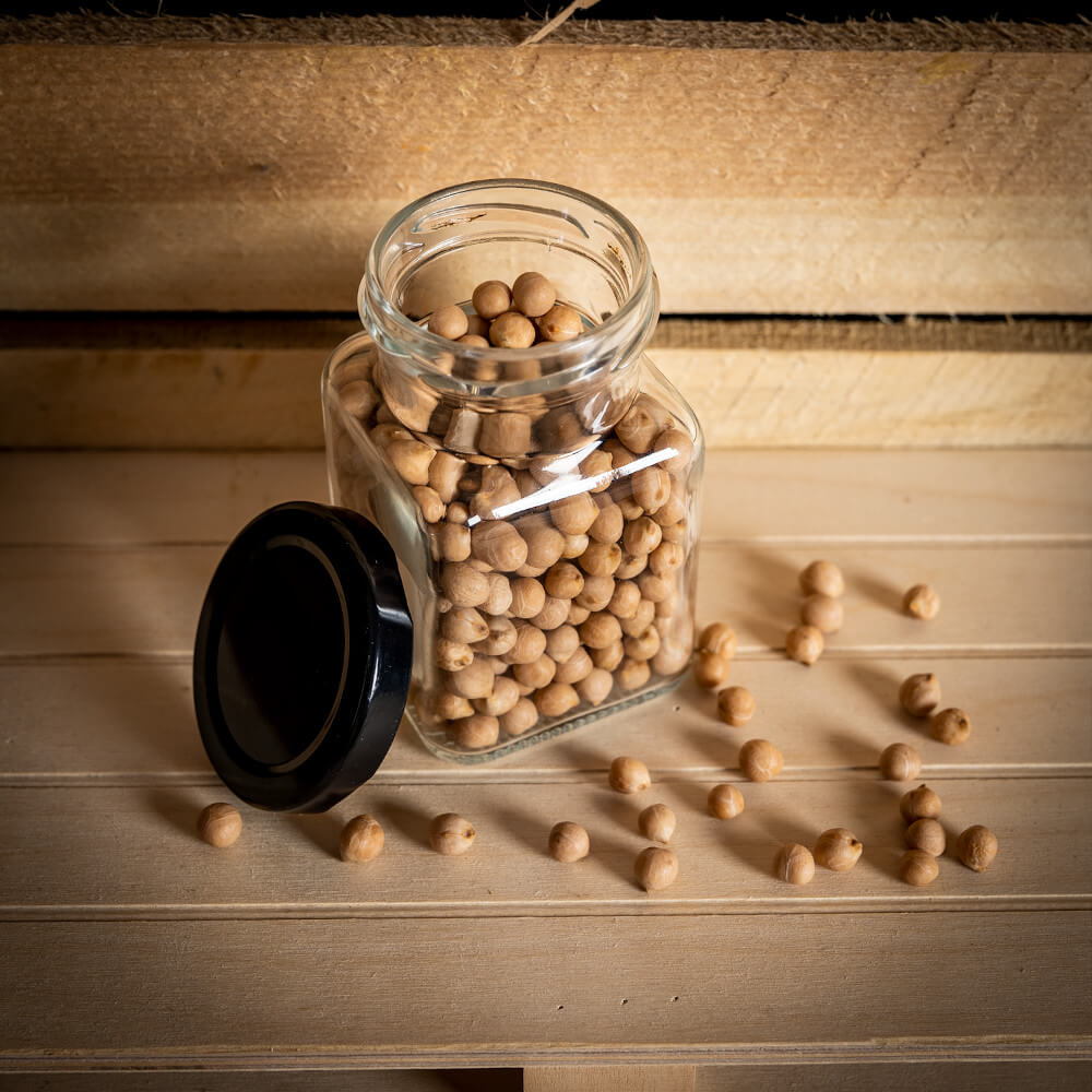 Contenitore di vetro barattolo 150ml 9cm con coperchio megamix.sk