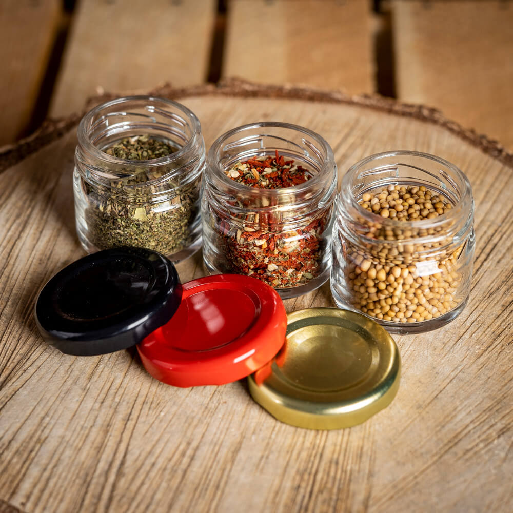 Contenitore di vetro barattolo 30ml 4cm con coperchio megamix.sk