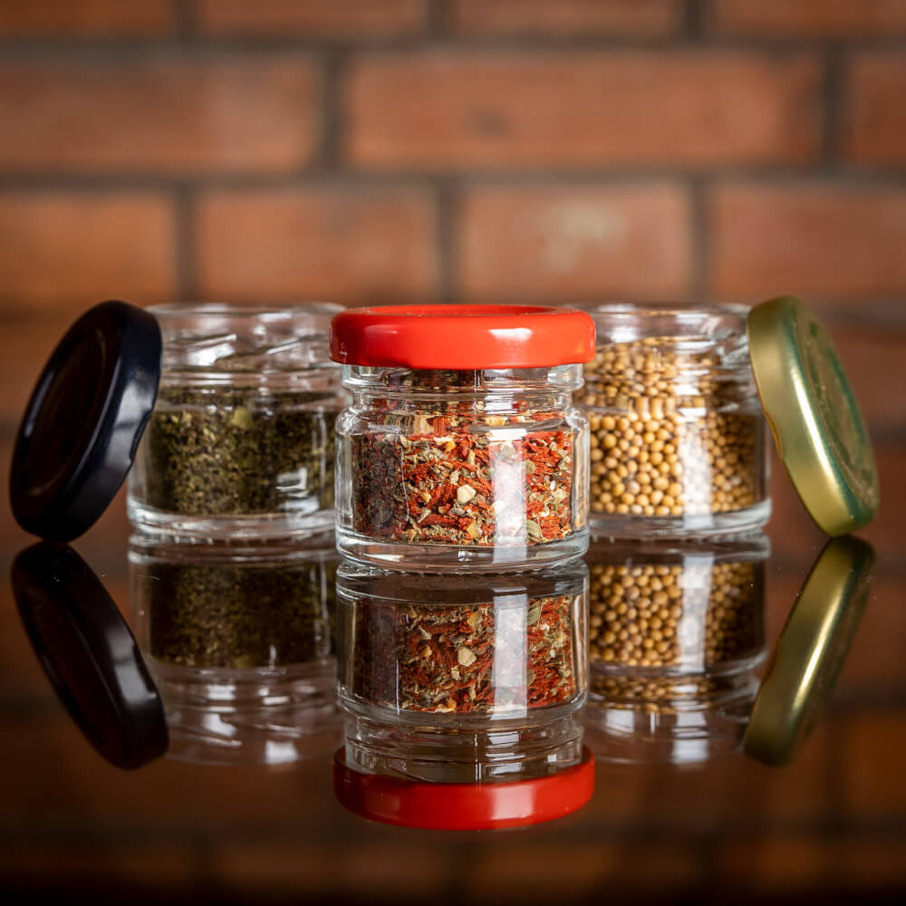 Contenitore di vetro barattolo 30ml 4cm con coperchio megamix.sk