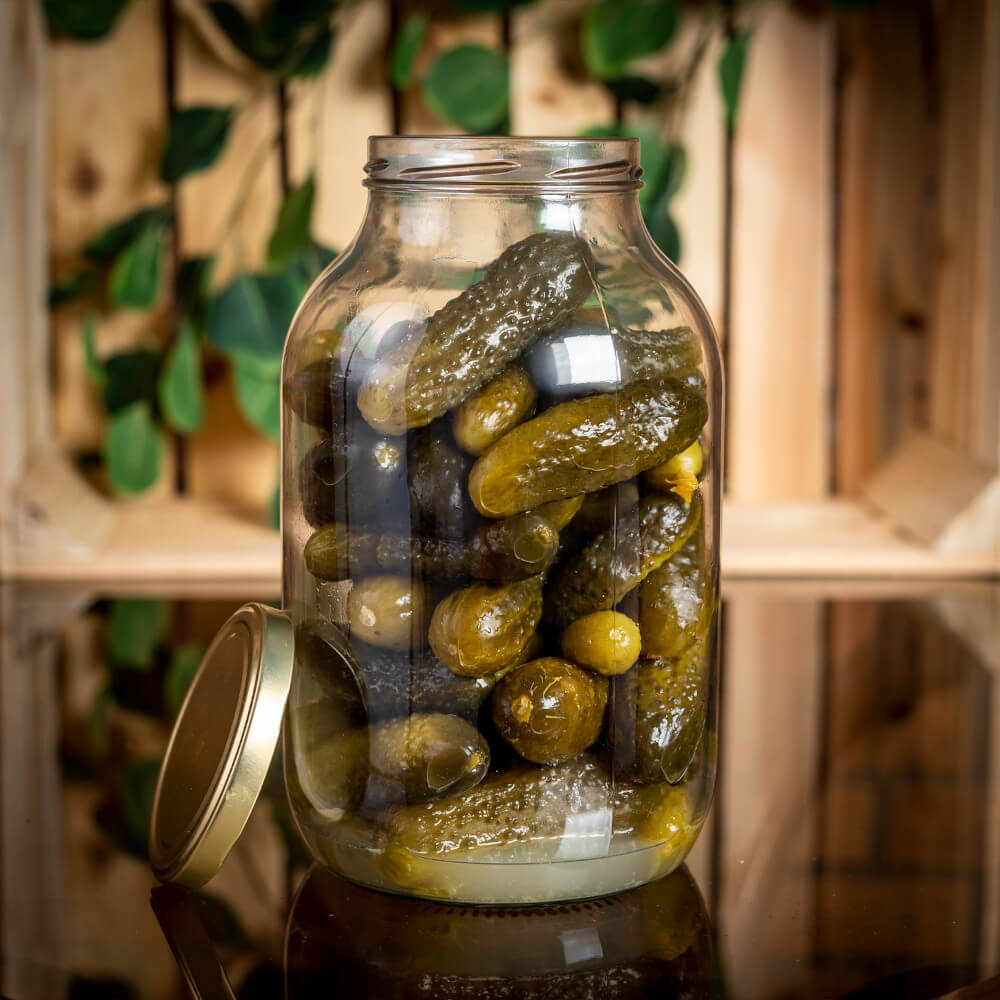 Contenitore di vetro barattolo 4000ml 26cm con coperchio megamix.sk