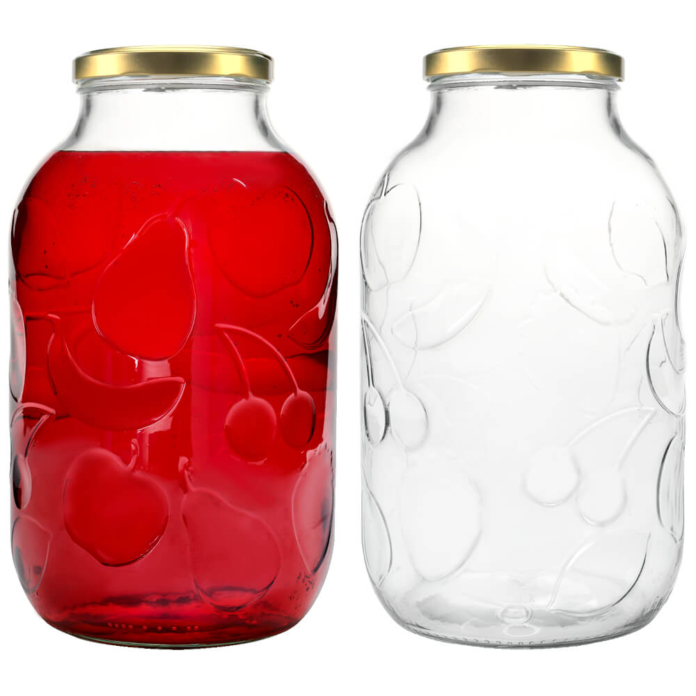 Contenitore di vetro barattolo 5000ml 17cm con coperchio megamix.sk