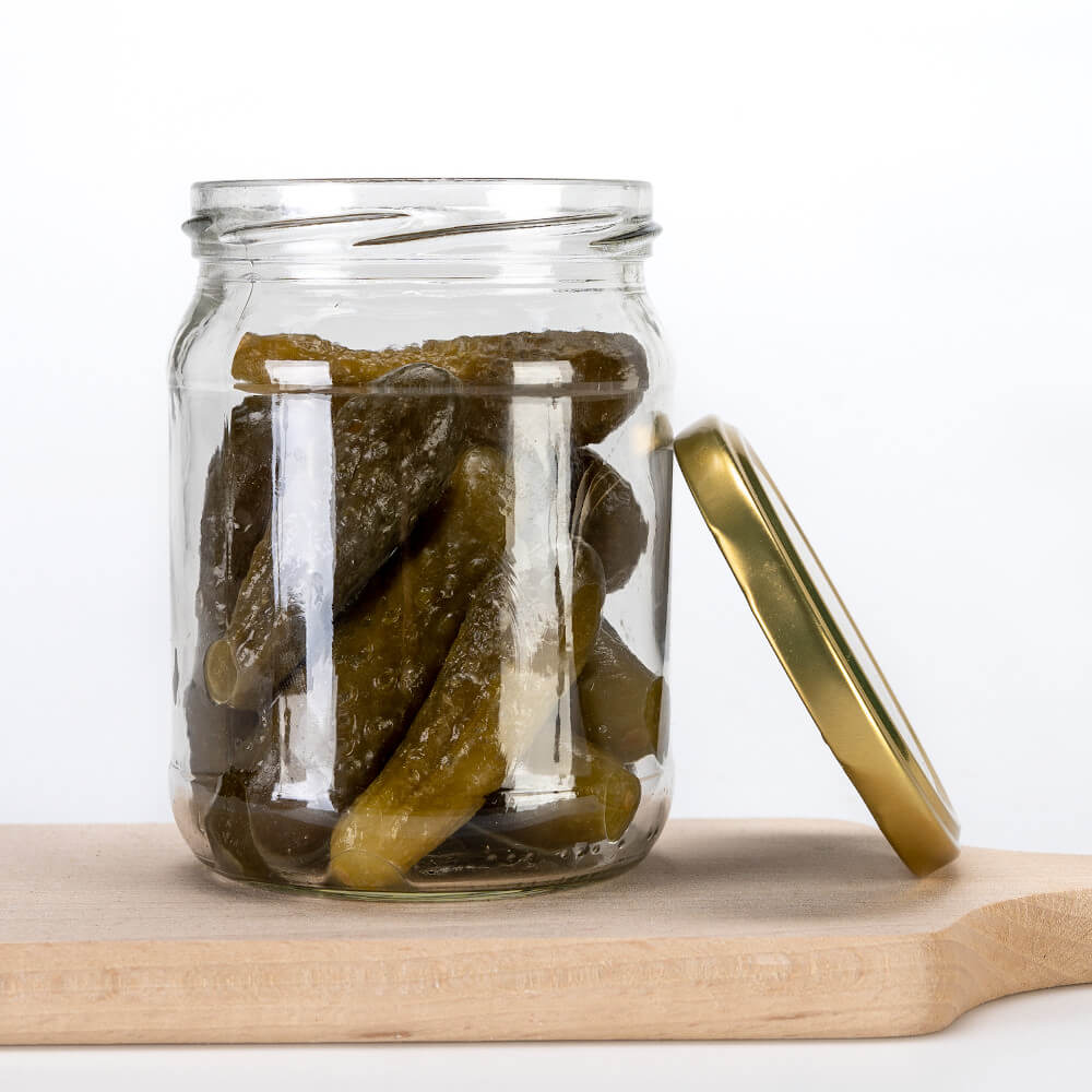 Contenitore di vetro barattolo 520ml 11cm con coperchio megamix.sk