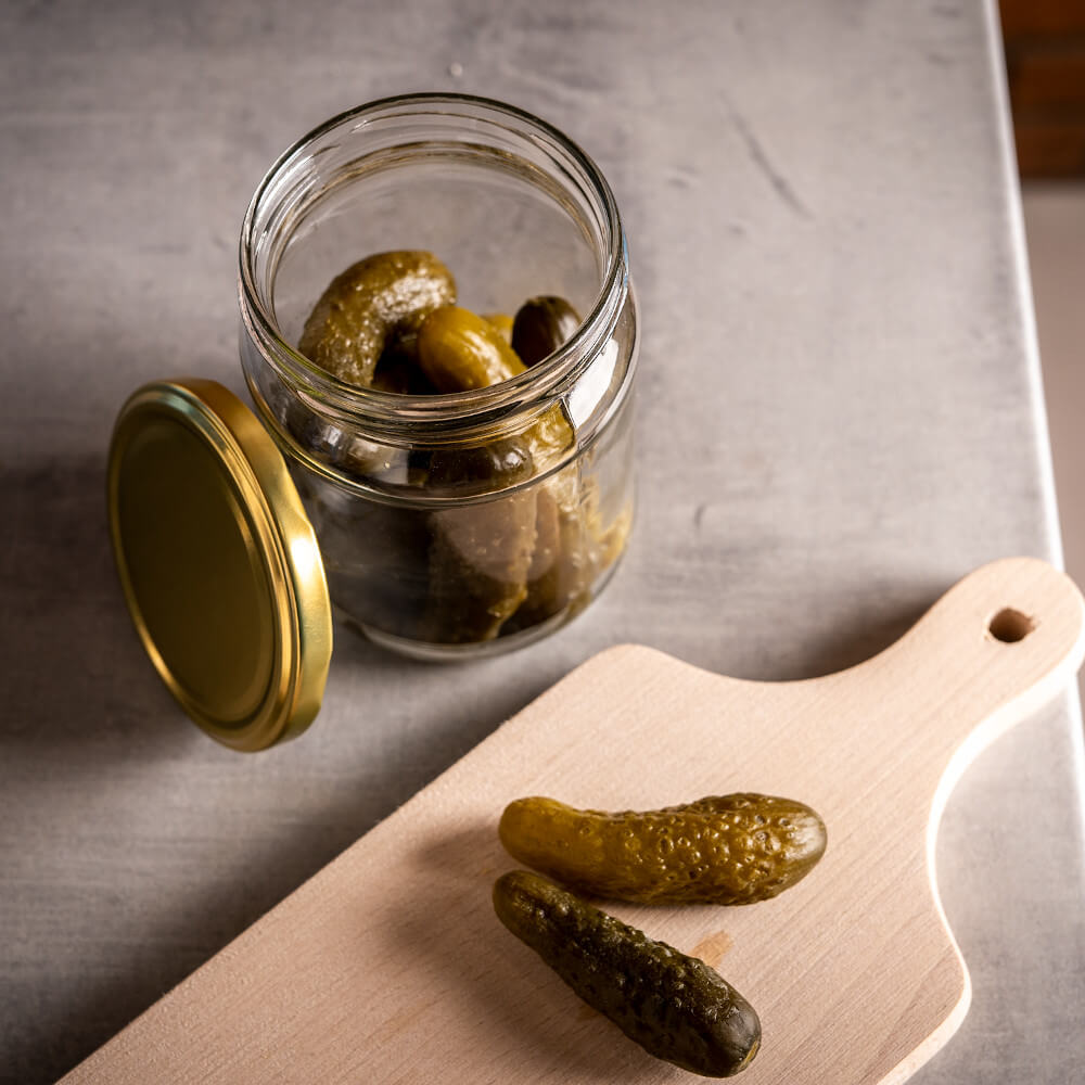 Contenitore di vetro barattolo 520ml 11cm con coperchio megamix.sk