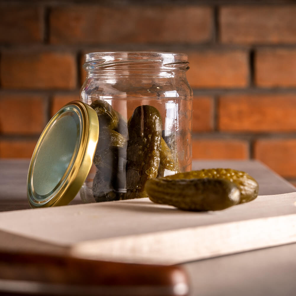 Contenitore di vetro barattolo 520ml 11cm con coperchio megamix.sk