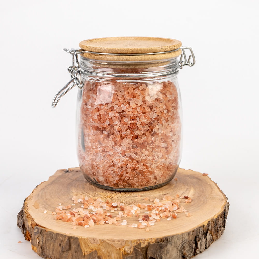 Contenitore di vetro barattolo 700ml 14cm con coperchio di tenuta in legno megamix.sk