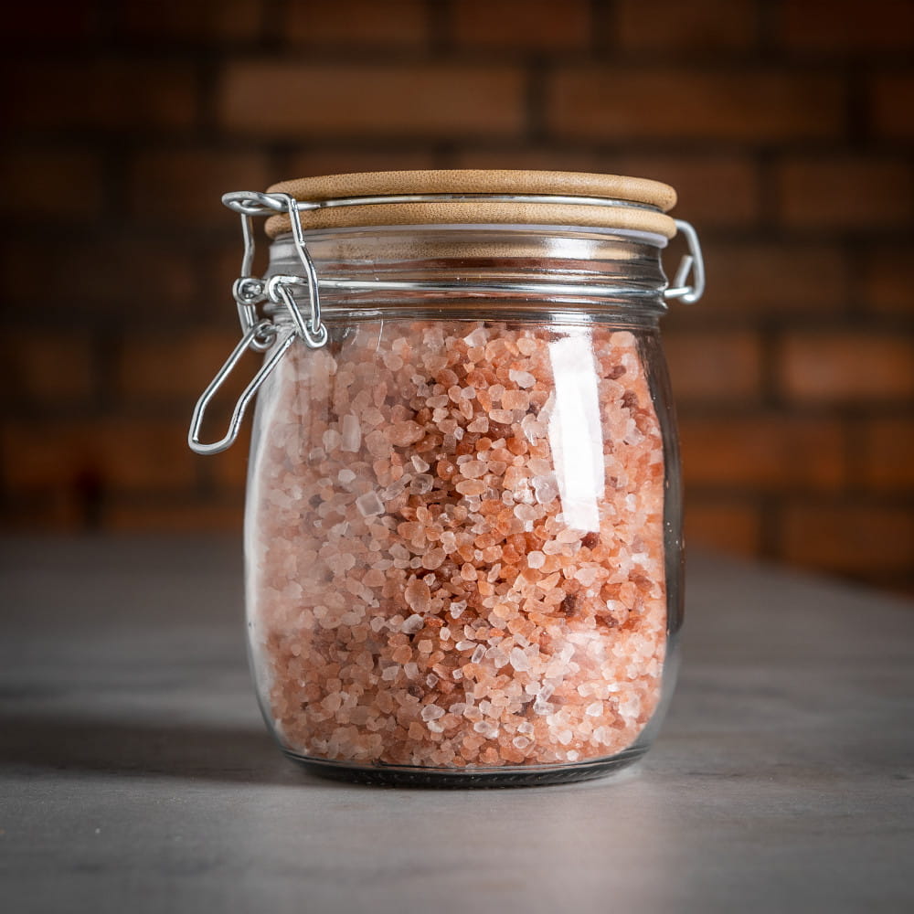 Contenitore di vetro barattolo 700ml 14cm con coperchio di tenuta in legno megamix.sk