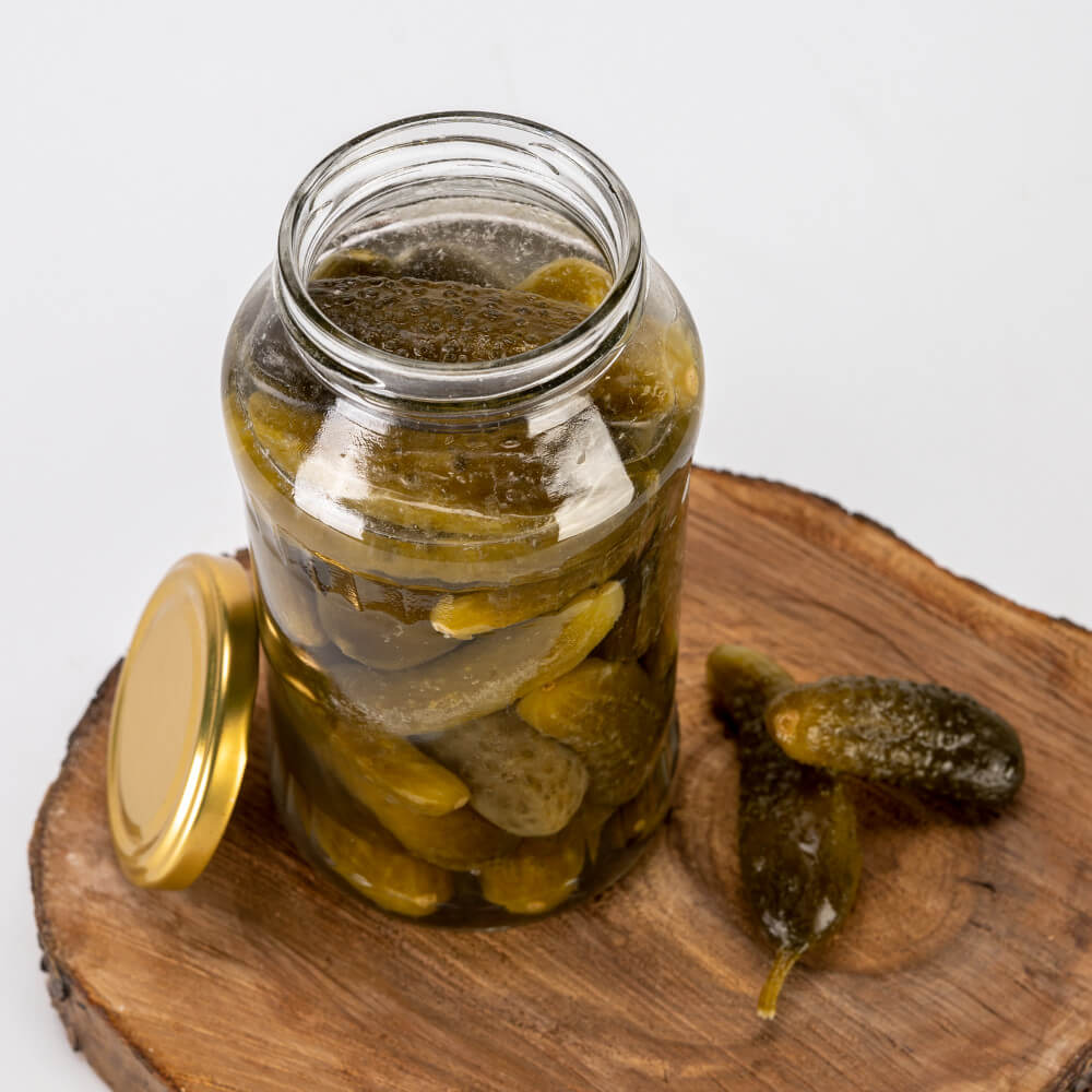 Contenitore di vetro barattolo 720ml 16cm con coperchio megamix.sk