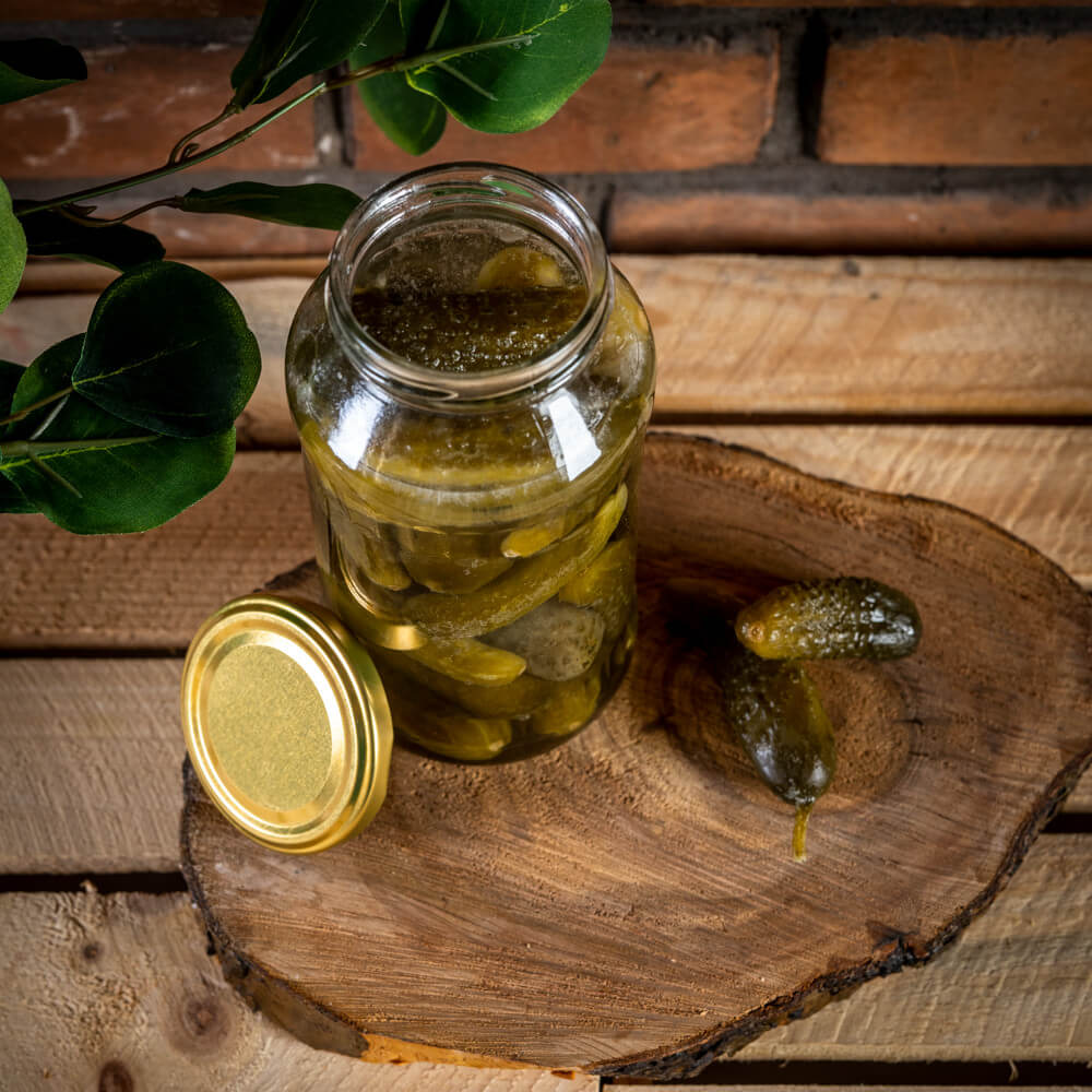 Contenitore di vetro barattolo 720ml 16cm con coperchio megamix.sk