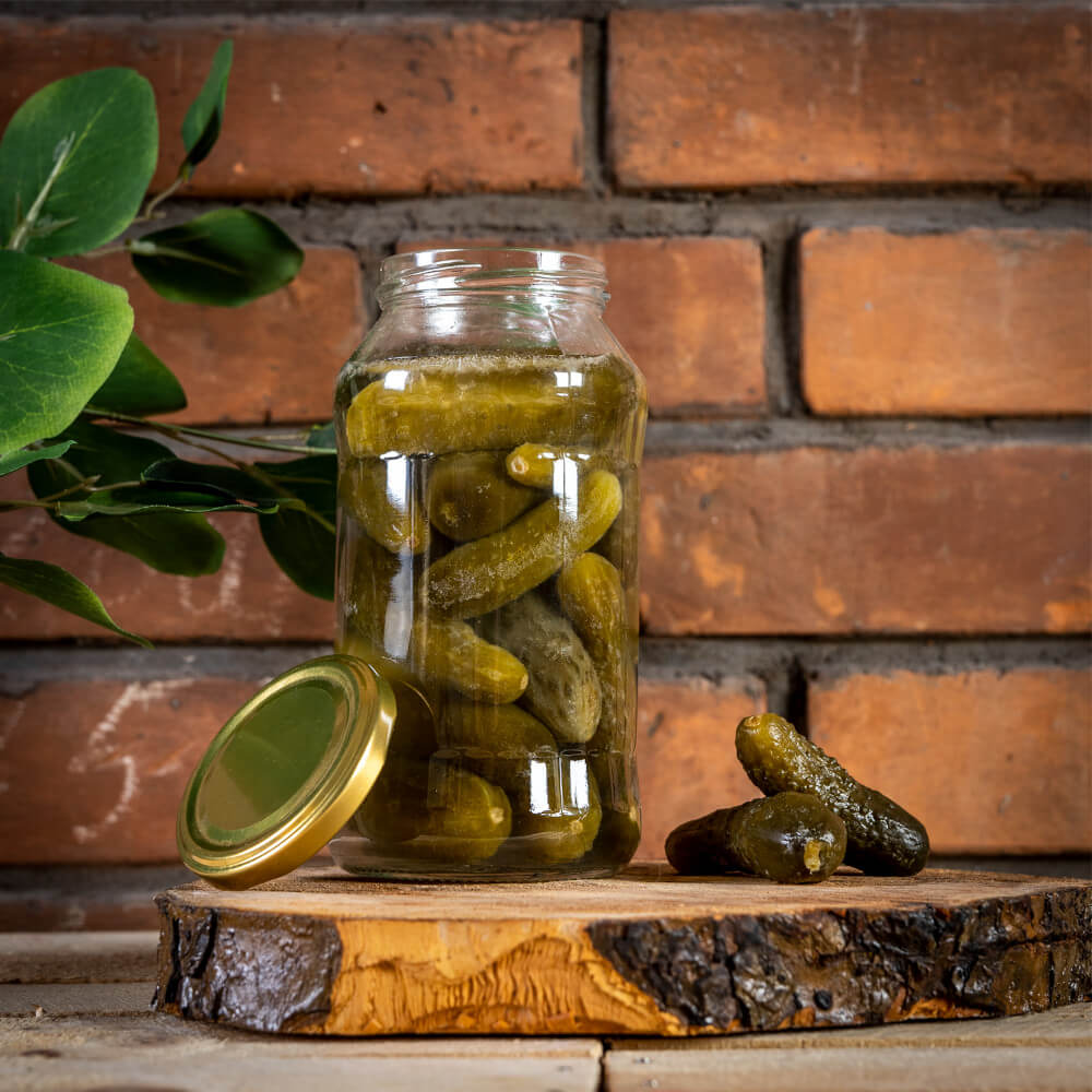 Contenitore di vetro barattolo 720ml 16cm con coperchio megamix.sk