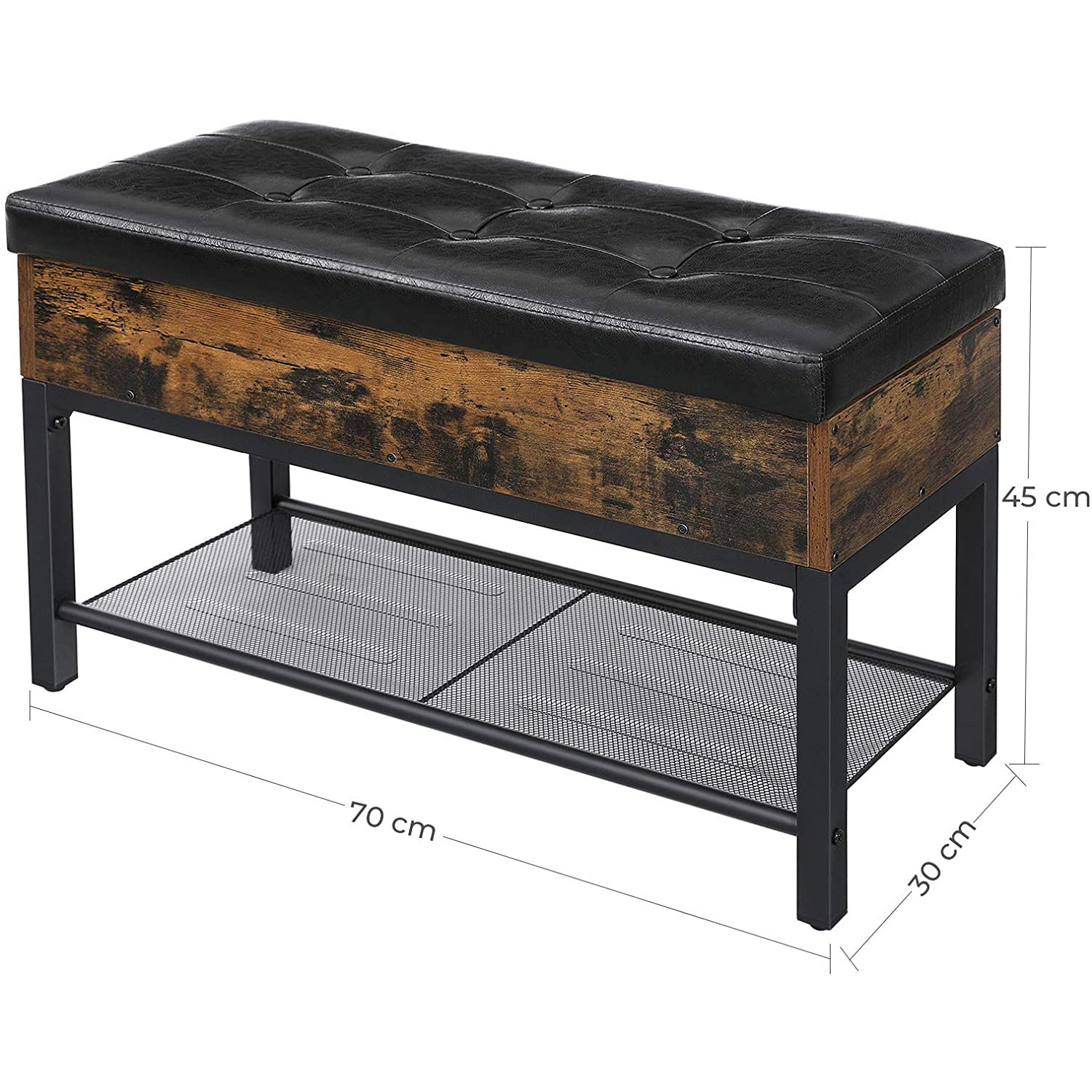 scarpiera con sedile e spazio di archiviazione 70x30x45cm megamix.sk