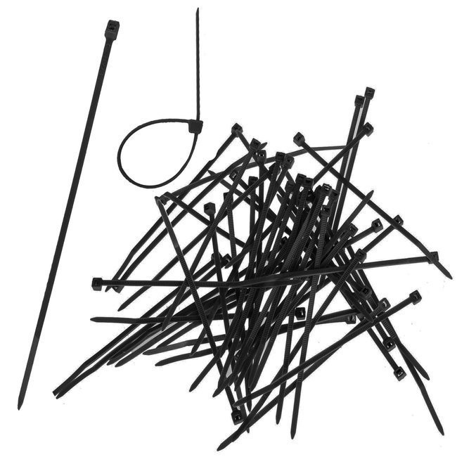 fasce stringitubo 2,5 mm 20 cm 100 pz nere megamix.sk