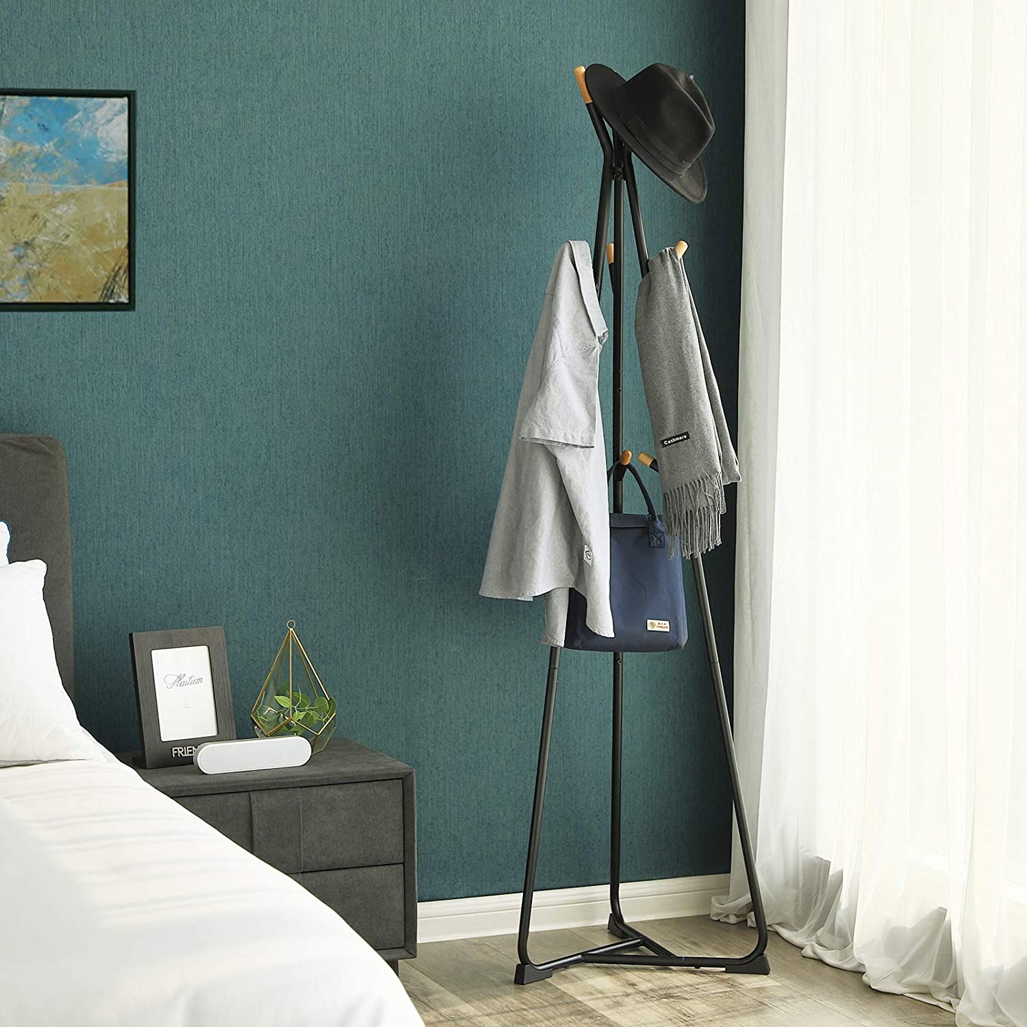 appendiabiti da terra per ingresso 49x49x172cm faggio metallo megamix.sk