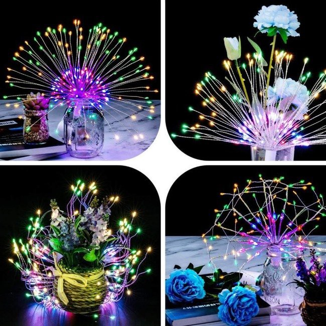 filo luminoso 100 pezzi LED stella multicolore 8 funzioni megamix.sk