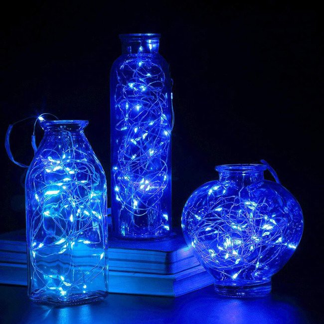 filo luminoso 100pcs LED colore blu 10m a batterie AA megamix.sk