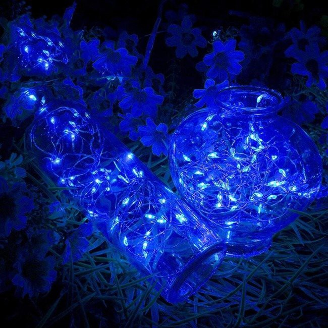 filo luminoso 100pcs LED colore blu 10m a batterie AA megamix.sk