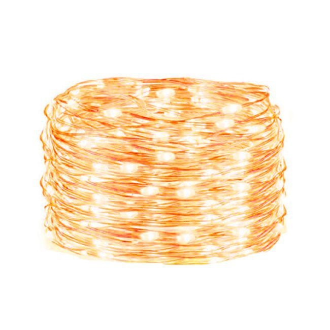 filo luminoso 50 pezzi LED bianco caldo 5m a batterie AA megamix.sk