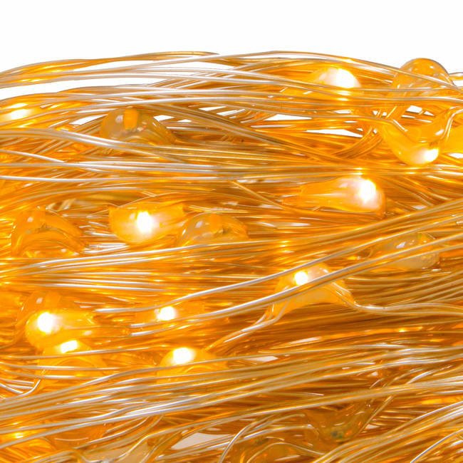 filo luminoso 50 pezzi LED bianco caldo 5m a batterie AA megamix.sk