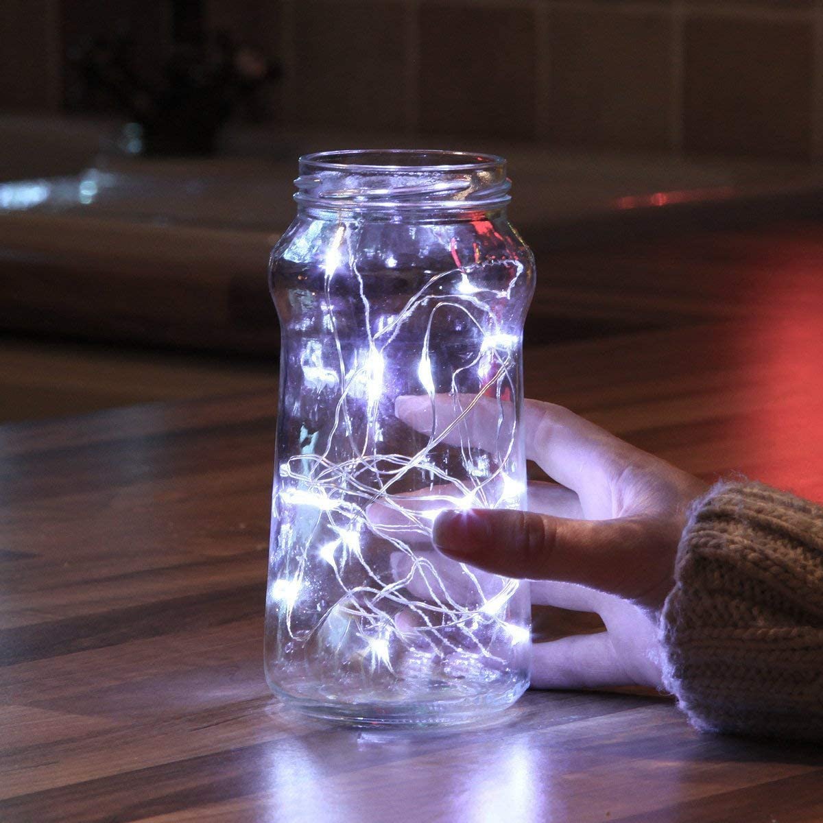 Filo luminoso con 20 lampadine LED a batteria luce bianca fredda megamix.sk