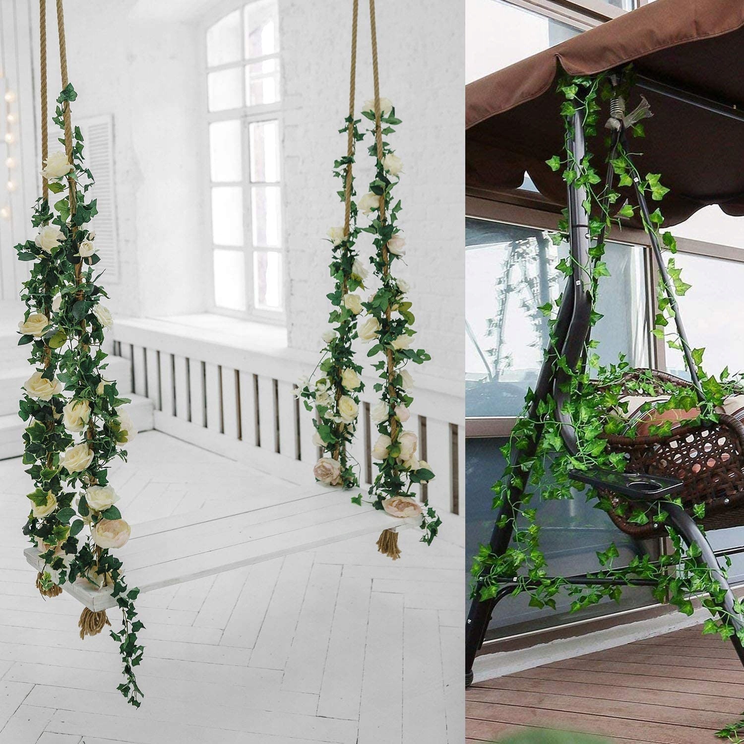 Edera artificiale per balcone 6 pezzi 2m decorazione da parete megamix.sk