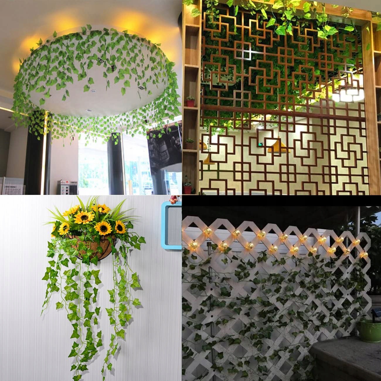 Edera artificiale per balcone 6 pezzi 2m decorazione da parete megamix.sk