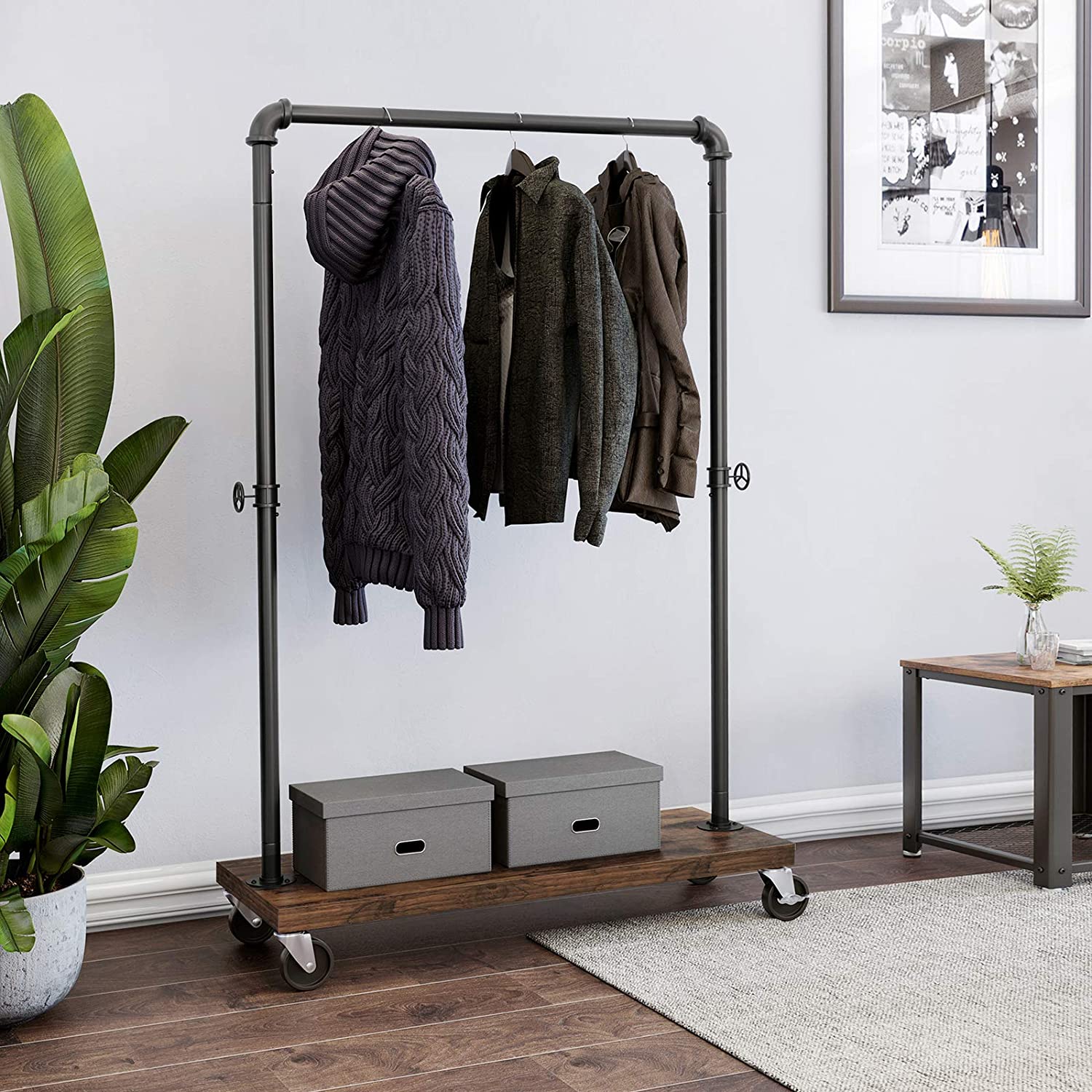 appendiabiti su ruote 103x40x162cm portatile per corridoio hall megamix.sk