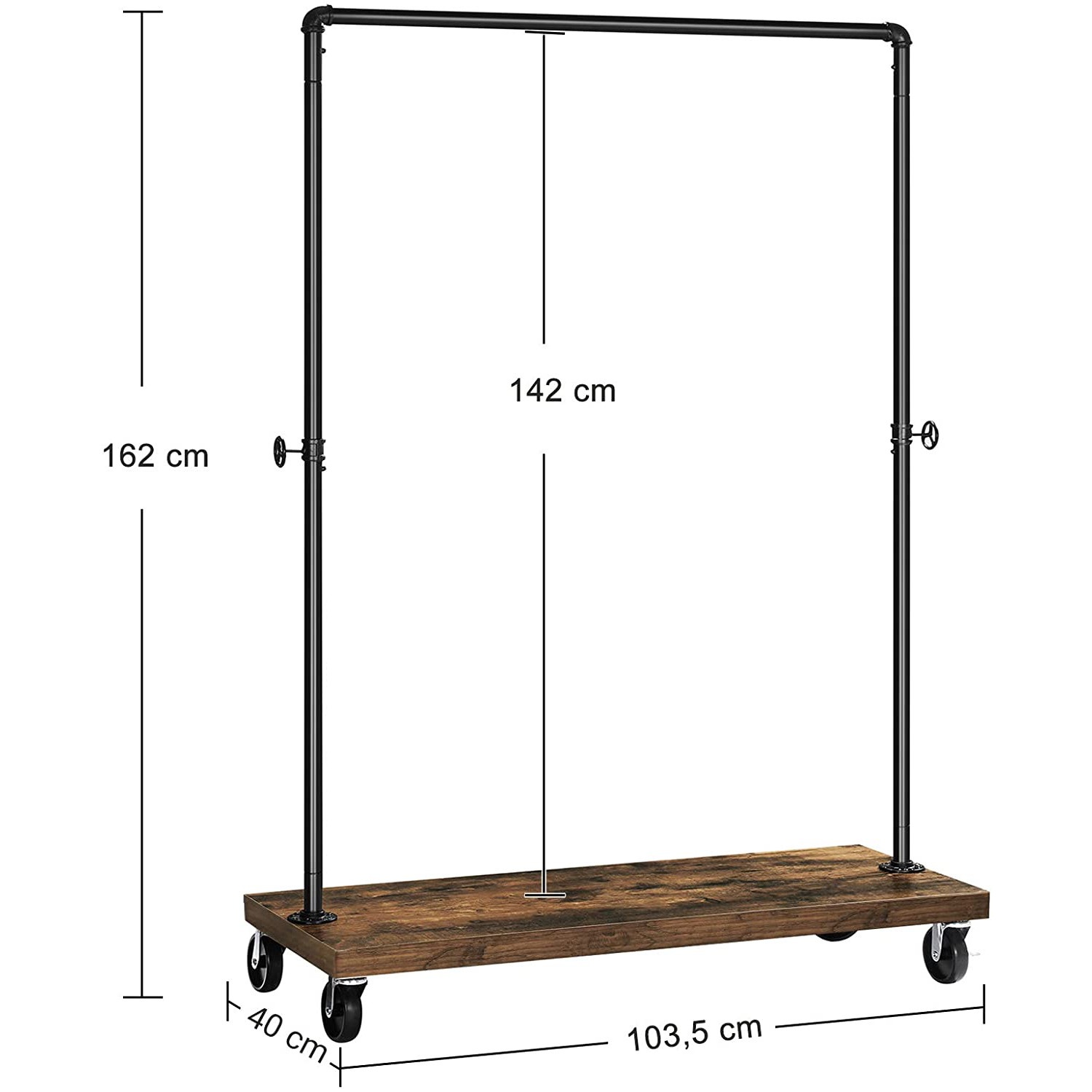 appendiabiti su ruote 103x40x162cm portatile per corridoio hall megamix.sk