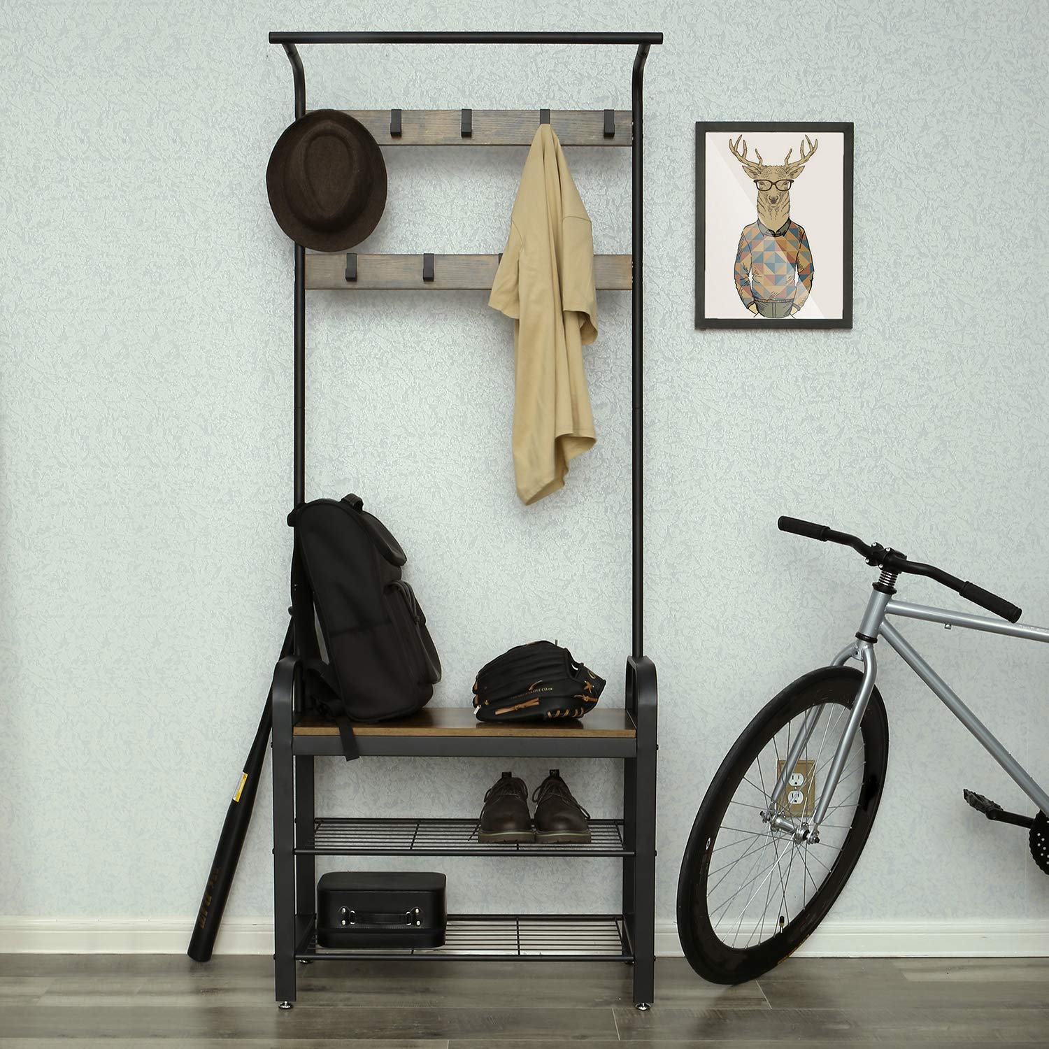 appendiabiti con sedile e vano portaoggetti 72x33x183cm megamix.sk