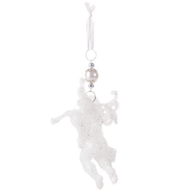 decorazione natalizia per albero angelo bianco 10cm megamix.sk