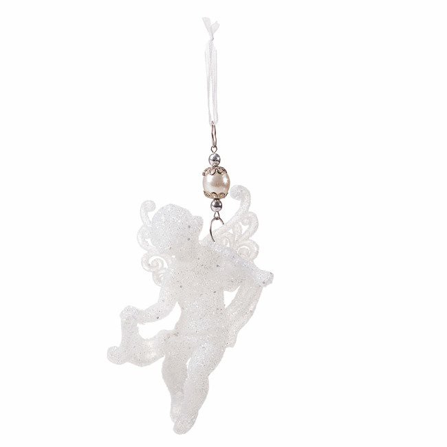 decorazione natalizia per albero angelo bianco 10cm megamix.sk