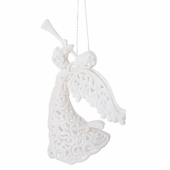 decorazione natalizia per albero angioletto bianco 16cm megamix.sk