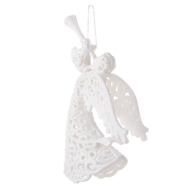 decorazione natalizia per albero angioletto bianco 16cm megamix.sk