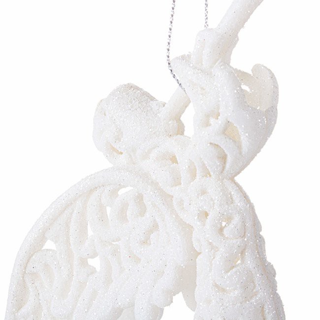 decorazione natalizia per albero angioletto bianco 16cm megamix.sk