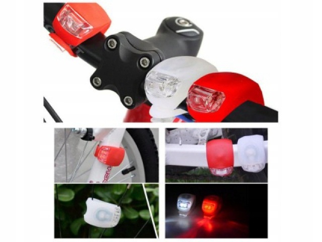 Luce a LED per bicicletta 2 pezzi anteriore posteriore megamix.sk
