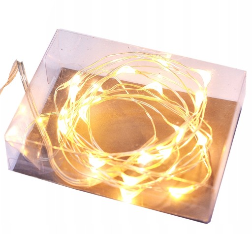 Filo luminoso con 20 lampade LED a batteria, luce calda bianca megamix.sk