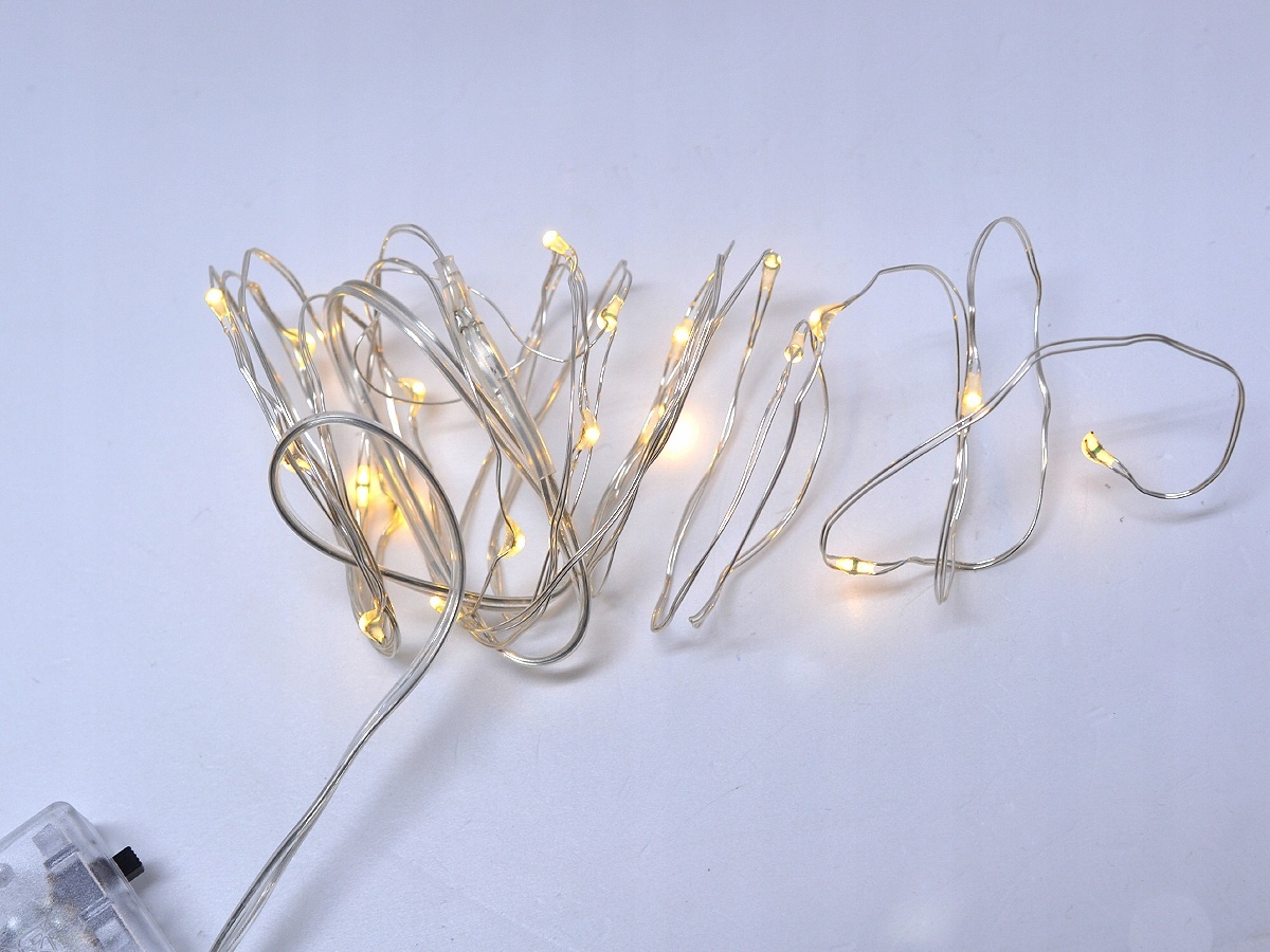 Filo luminoso con 20 LED a batterie, luce calda megamix.sk